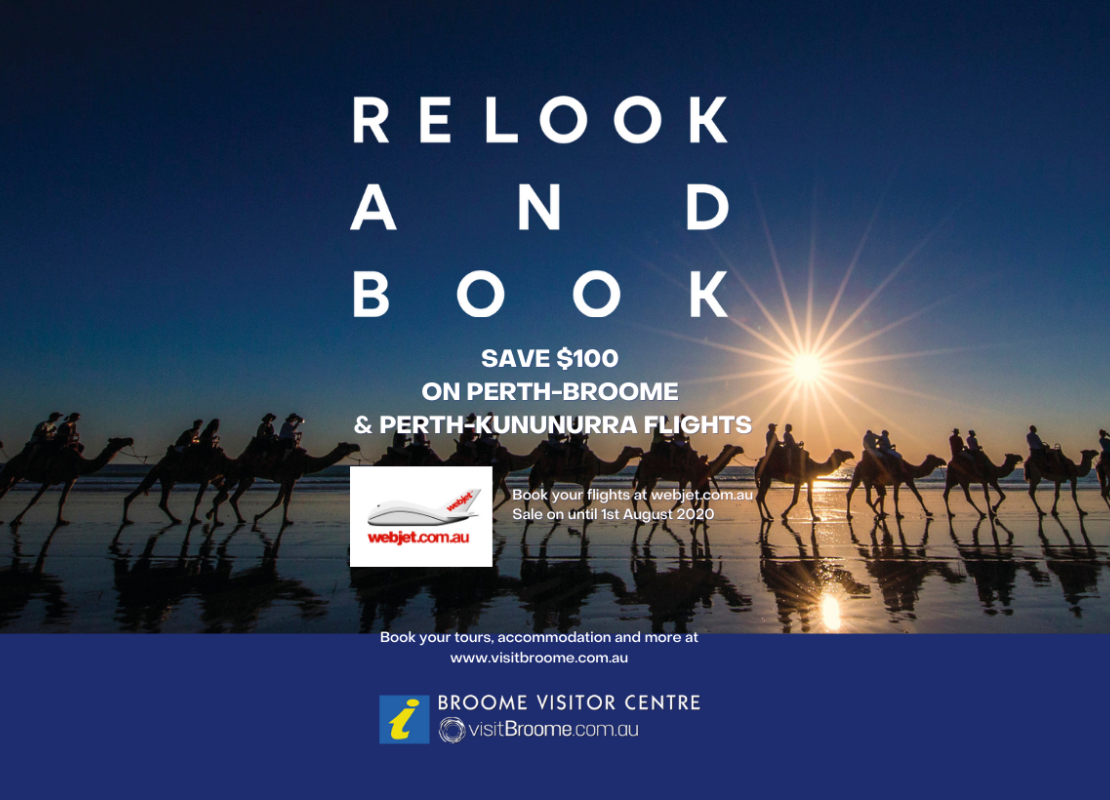 SAVE $100 on selected flights between Perth and Broome and Perth and Kununurra.