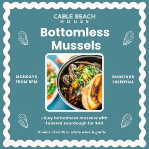 Bottomless Mussels at Cable Beach House