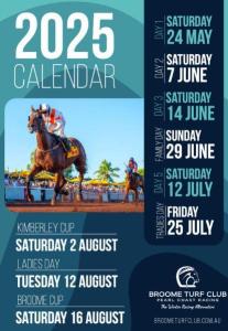 Broome Turf Club 2025 Race Dates