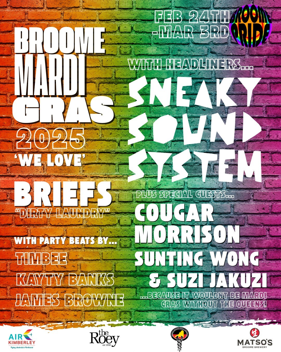 Sneaky Sound System headline at Broome Mardi Gras 2025