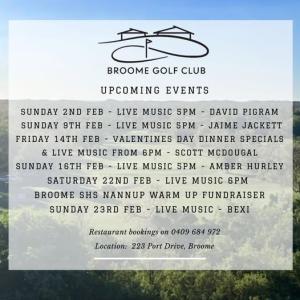 Live Music at Broome Golf Club