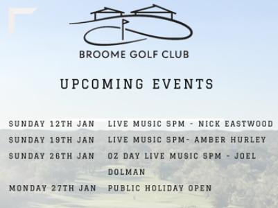 Live Music at Broome Golf Club