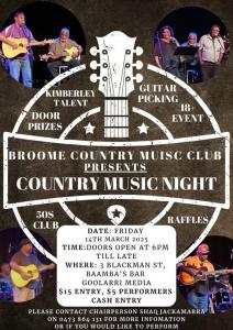 Broome Country Music Club at Goolarri