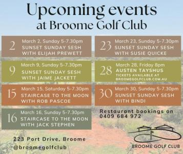 Live Music at Broome Golf Club