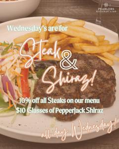 Steak & Shiraz at Pearlers Restaurant