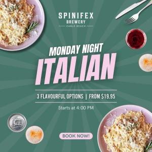 Italian Night at Spinifex Brewery