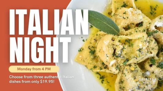 Italian Night at Spinifex Brewery