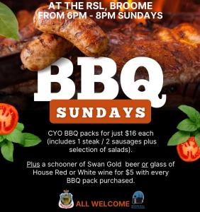 BBQ Sundays at Broome RSL